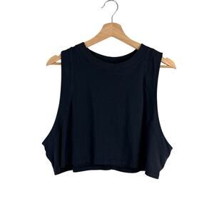 Lululemon Cropped Tank Muscle Tank Black Women's 12